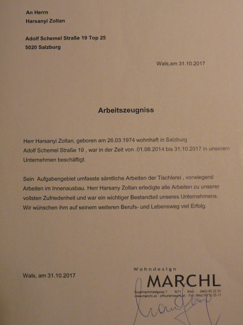 Ajánlás Marchl